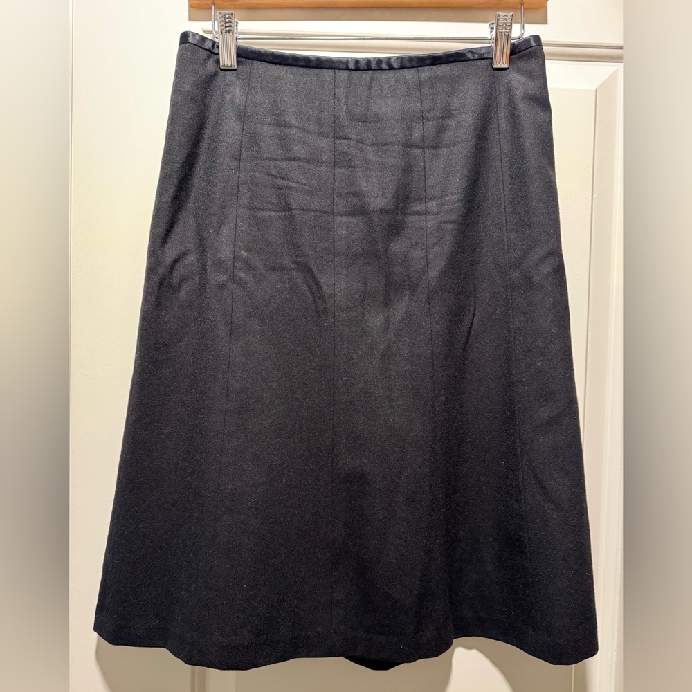 Vintage wool Rebecca Taylor pencil skirt with incredible back detailing